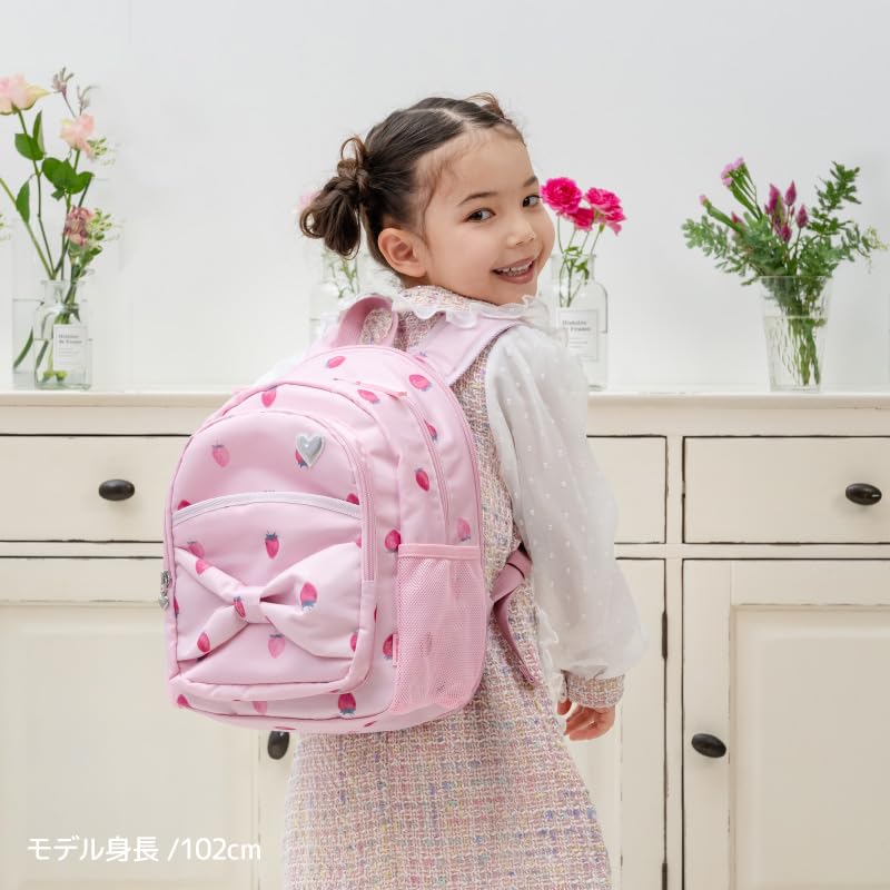 Kinderrucksack Mädchen Größe M Wild Strawberry Strawberry Strawberry Backpack Rucksack [Mother Garden] (Retro-Muster) Kinder