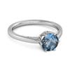 London Blue Topaz Classic Solitaire Ring - 925 Sterling Silver