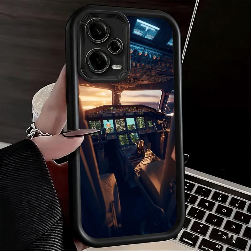 Phone Case for Xiaomi Redmi Note 15 14 13 Pro Plus Aviation Aeroplane Pilot Cockpit Shell 12S 11 11S 11T 5G 14S Soft Silicone Fu