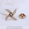 Crystal Pinwheel Men's Brooch - High-End Lapel Pin with Inlaid Zircon for Women's Accessories