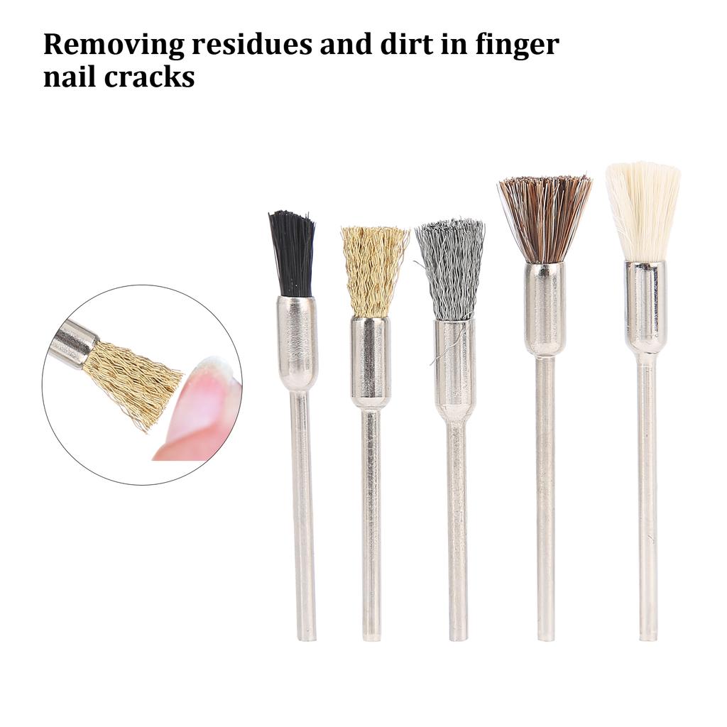 5pcs Nail Drill Bit Cleaning Brush Nail Dust Removal Brush Manicure Tool Accessory