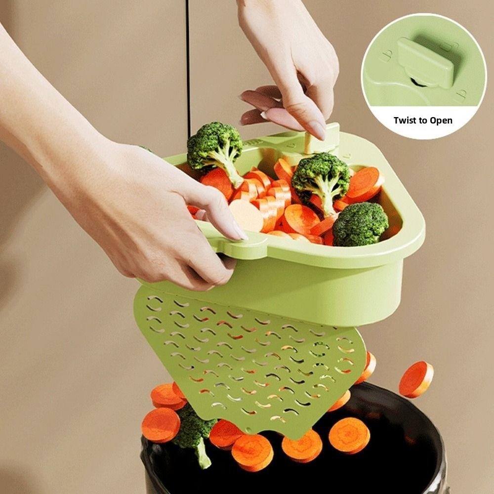 2 In 1 Kitchen Garbage Filter Creative Automatic Dumping Filter Basket  Household