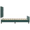 Box Spring Bed with Headboard Dark Green 90 x 200 cm Velvet