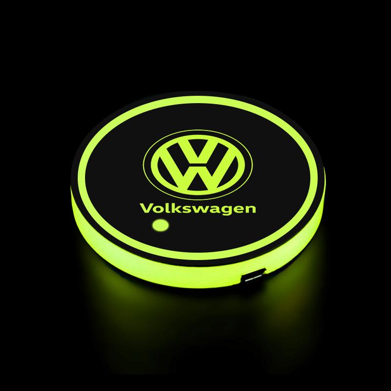 7 Color LED Car Cup Holder Light Luminous Coaster Water Cup Pad for Volkswagen VW Golf 6 7 MK4 TSI TDI Magotan B5 B6 B7 Touareg