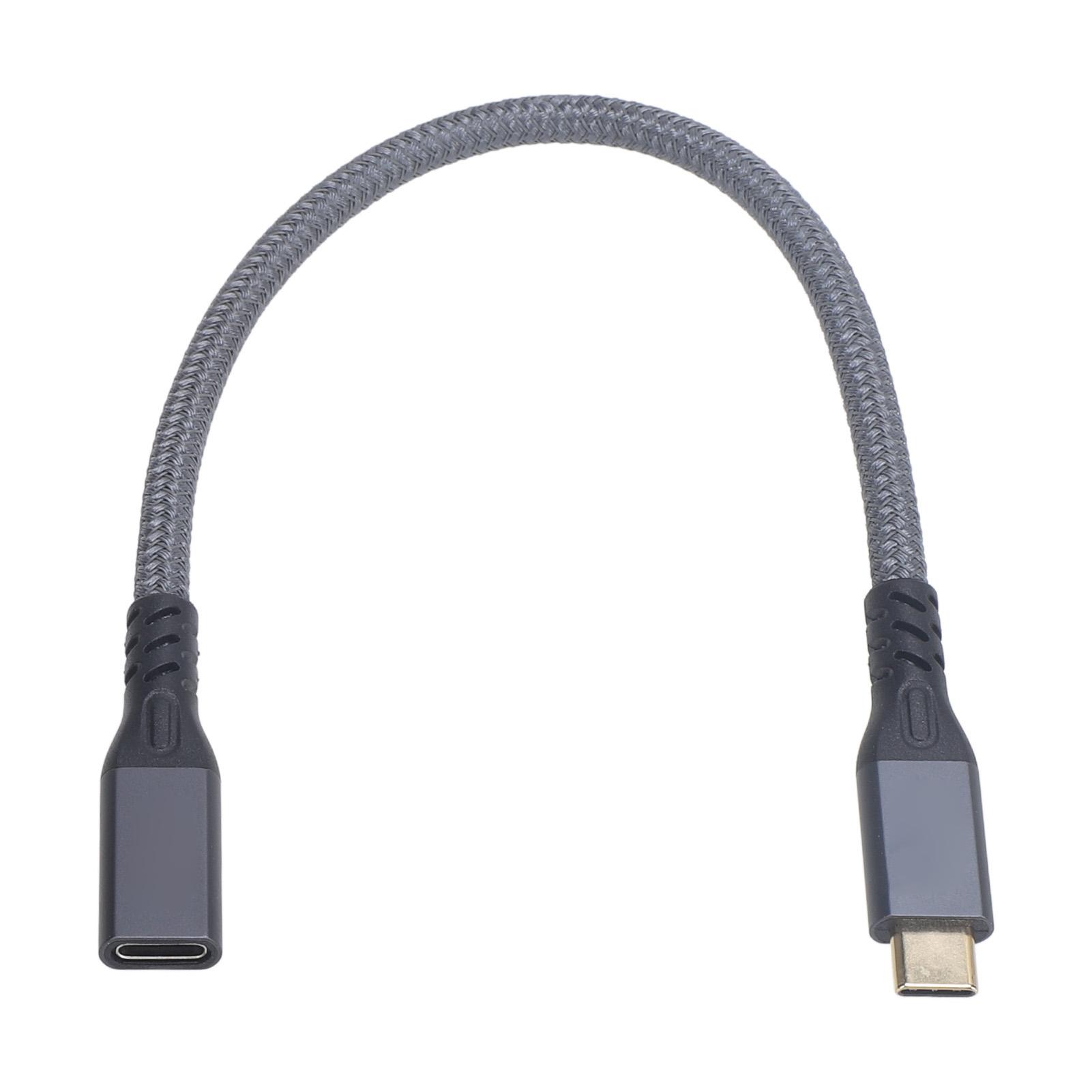 

USB C Extension Cable Male to Female 20Gbps Transfer 240W Fast Charging 4K 60Hz Video USB C 3.2 Gen 2 Extender Cord for 0.25m/0.8ft