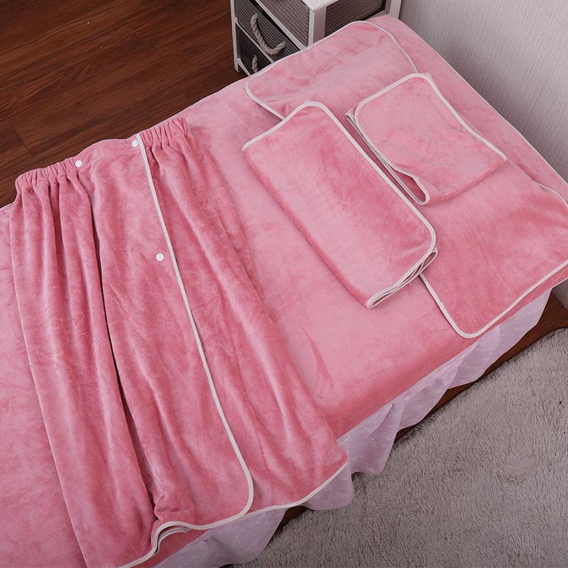 Luxury Soft Beauty Salon Collection Absorbent Non Shedding Towel Facial Wrap Bed Sheet Bath Towel and Robe for Salon Use 40x80cm