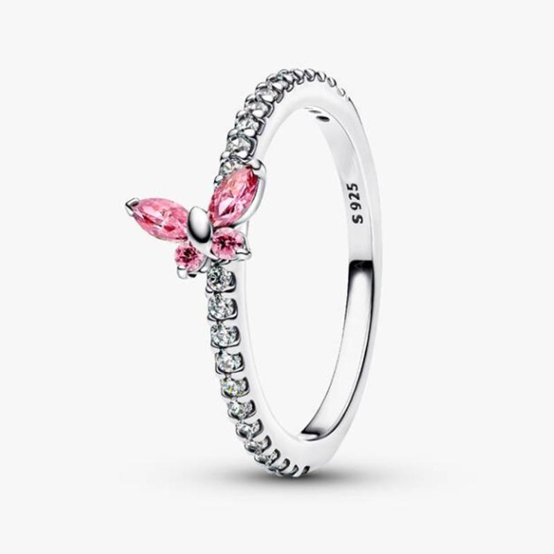 New 925 Silver Plant Bee Flower Women's Ring Suitable for Wedding Parties Wear DIY High Quality Jewelry Gifts