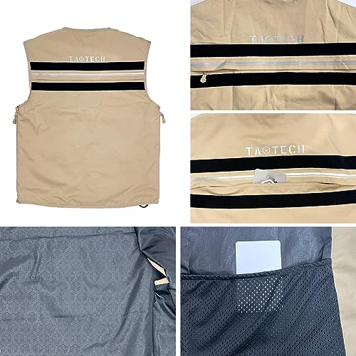 [TaoTech] Multi-functional Vest, Fishing Vest, Multi-functional, Pockets, Chest Pocket, 100% Cotton, Workwear, Breathable, Quick-drying Jacket, Work C