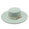 Ring-Shaped Concave Flat-Top Woolen Hat 8.5Cm Men'S And Women'S Flat-Top Woolen Top Hat