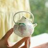 Chinese Handmade Ceramic Teapots Flower Pattern Beauty Tea Pot Household Ball Hole Filter Kettle Travel Portable Teaware 120ml
