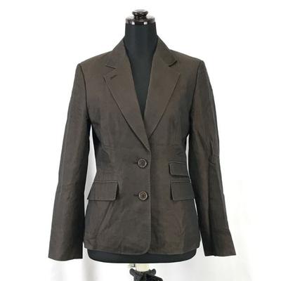 Veste blazer en coton pour femme 38 M Rayure marron Onward Kashiyama(UTILISÉ)