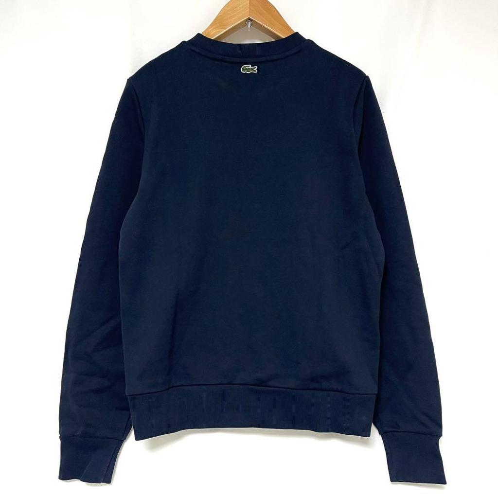 Used LACOSTE 22SS Stitch & Print Crocodile Sweatshirt Navy M
