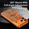 Luxury Metal Alloy Frame Wood Frameless Phone Case For iPhone 17 pro max 16 15 Pro Max Magsafe Magnet 360 Rotating Bracket Cover