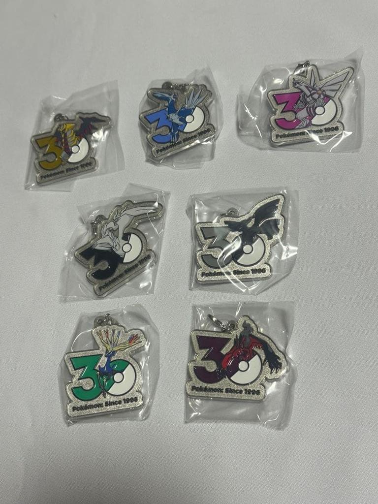 Pokemon 30th Anniversary Metal Charm Mascot Vol.3 Sinnoh Unova Kalos Set 7