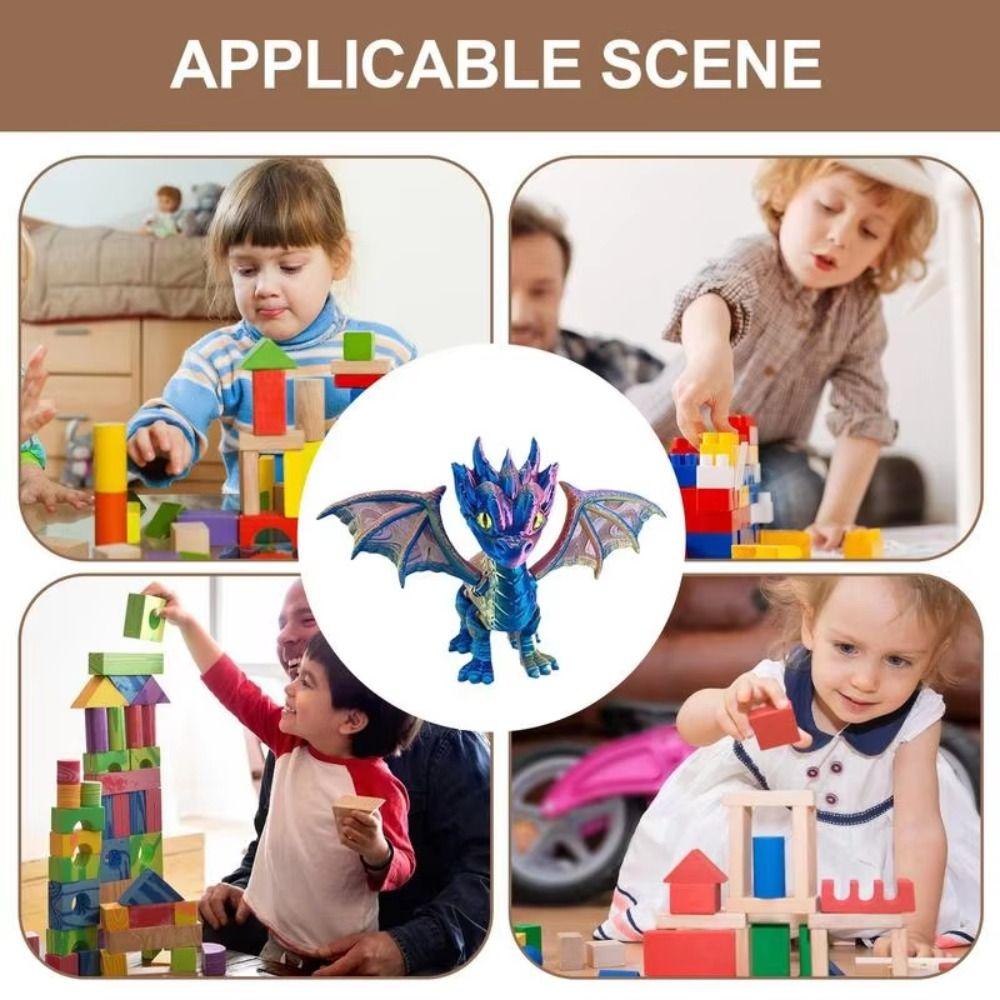 Simulation Flying Dragon Figures Multi-jointed Dragon Model Toy 3D Printed Dragon  Statue Gifts