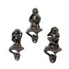 Creative Retro Cast Iron Three Wise Monkeys Wall-Mounted Bottle Opener.