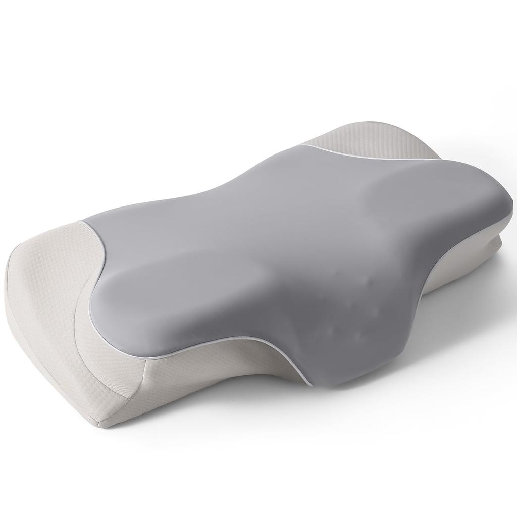 Memory Foam Pillow, Neck Pain Relief, Comfortable Sleep Pillow, Side Sleeper or Back Sleeper Support, Adjustable Height, Low Height, ZZ