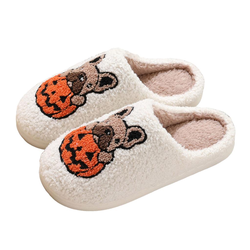 Halloween Women's Cotton Slippers Fashionable And Casual Closed Toe Slippers For Home Outdoor Wear Womens Home Slippers