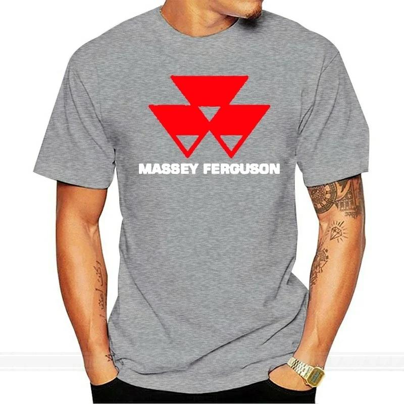 GUOYAN TOP Massey Ferguson Tractoren Bedrijfslogo Heren & Zwart T-shirt S M L XL mannelijk merk t-shirt heren zomer katoenen t-shirt M