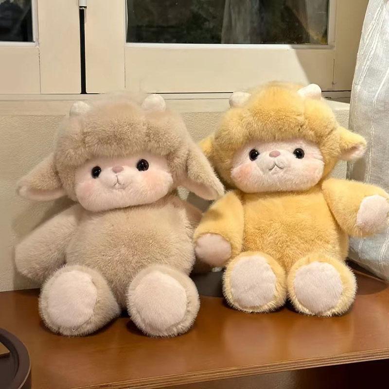 Süßes Schaf Plüschtier Kawaii Lamm Stofftier Puppe Squishy Flauschiges Plüschtier Kissen Für Kinder Geburtstagsgeschenk Heimdekoration Goodhug