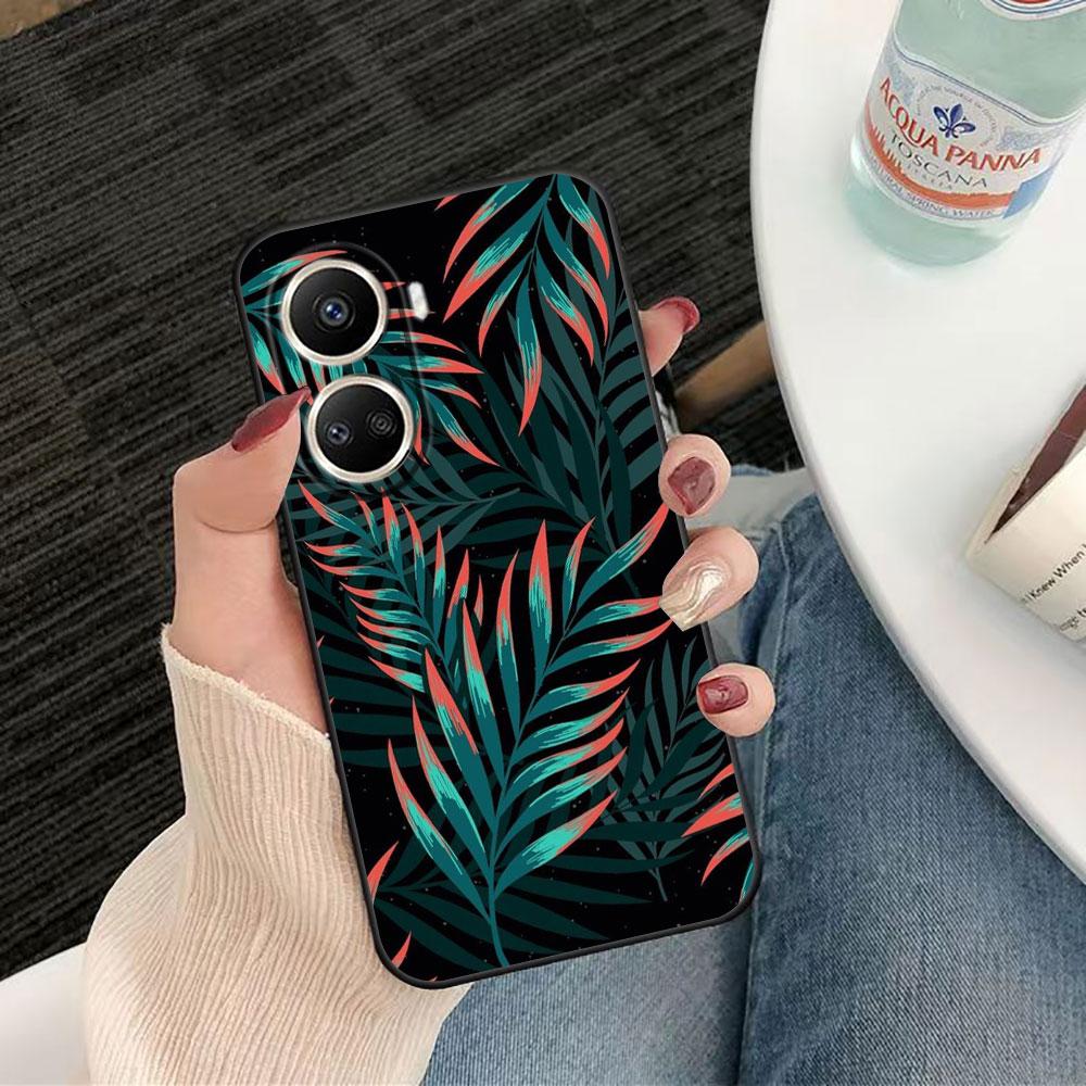 Vintage Banana Leaf Flower Phone Case For HUAWEI NOVA Y70 3I 7I 8I 9 P30 Y9 HONOR 8X 9X 20 90 X5 X6B X7A X7B X8B X9 X9B X9A Case