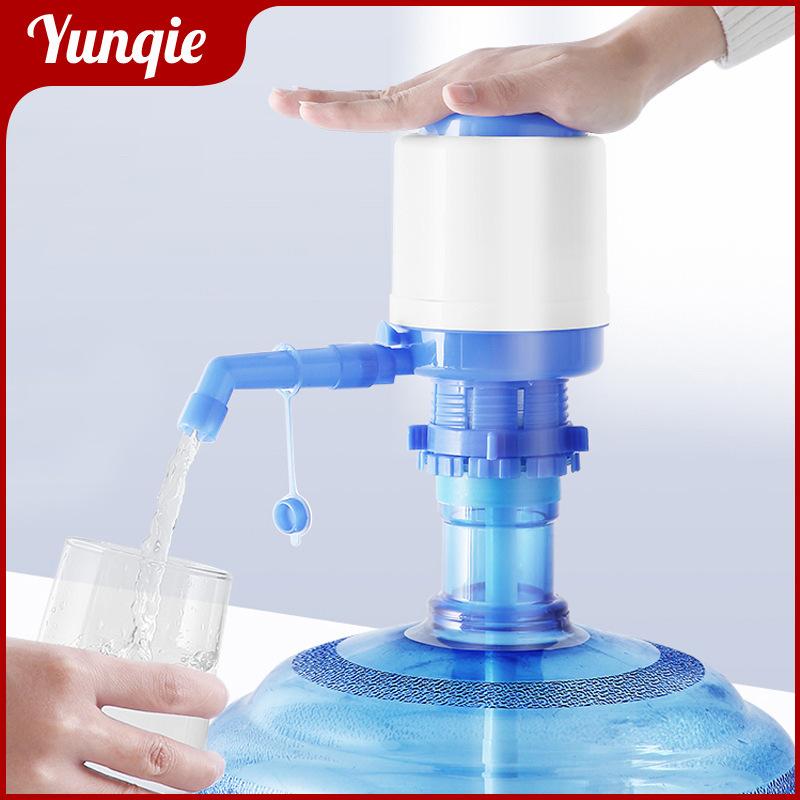 Barrel household mineral water pressure water device hand pressure pure water pressure manual water device 1 blue and