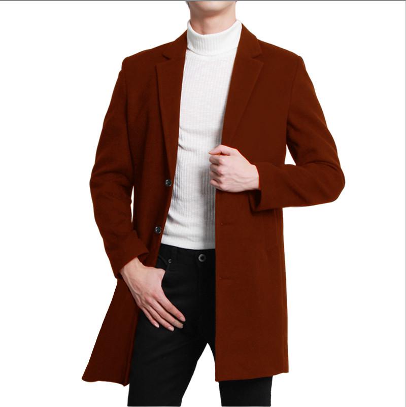 2023 New European Wool Men's Trench Coat - Fashionable Jacket Inspired by Japan and Korea