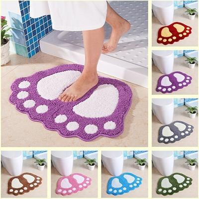 1pc Tapetes de banheiro Tapetes absorventes de água Tapete antiderrapante usado em banheiro, chuveiro, sala Tapete de banho de microfibra macia Tapete de banho lavável à máquina Pés grandes