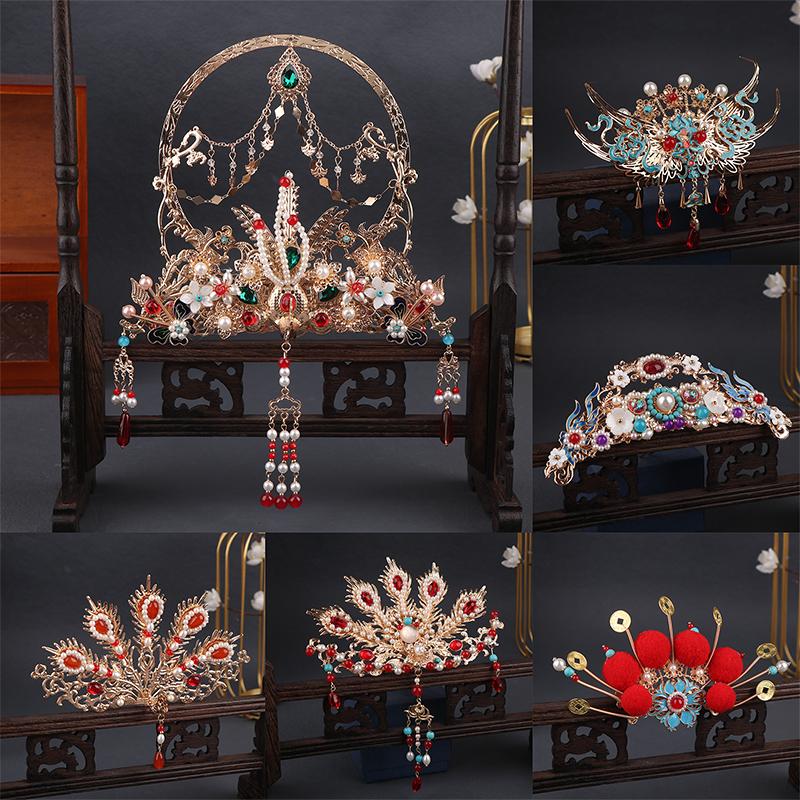 Antique Hair Crown Hair Ornaments Ancient Costume Headdress Chinese Hanfu Hair Accessories Hairstyle Design Tool