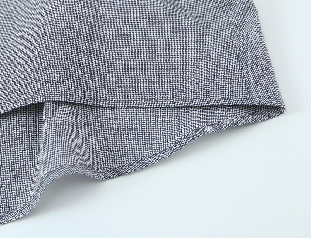 European Style Plaid Pocket Long Sleeve Shirt for Women 2025