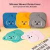 Insect-proof Shower Drain Cover Cartoon Dog Drain Hair Catcher  Bathroom Accessories