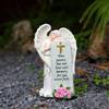 Handcrafted Religious Link Monument Cemetery Ornament Detailed Angel Figure Underweight Resin Sculpture For Gardens