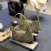 Women PU Shoulder Bag ll-matching Tote Bag Saddle Bag Korean Style Underarm Bag
