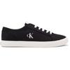 Calvin Klein Round Toe Lace-Up Logo Low Top Canvas Sneakers Men Sneakers Black White YM01209-0GM