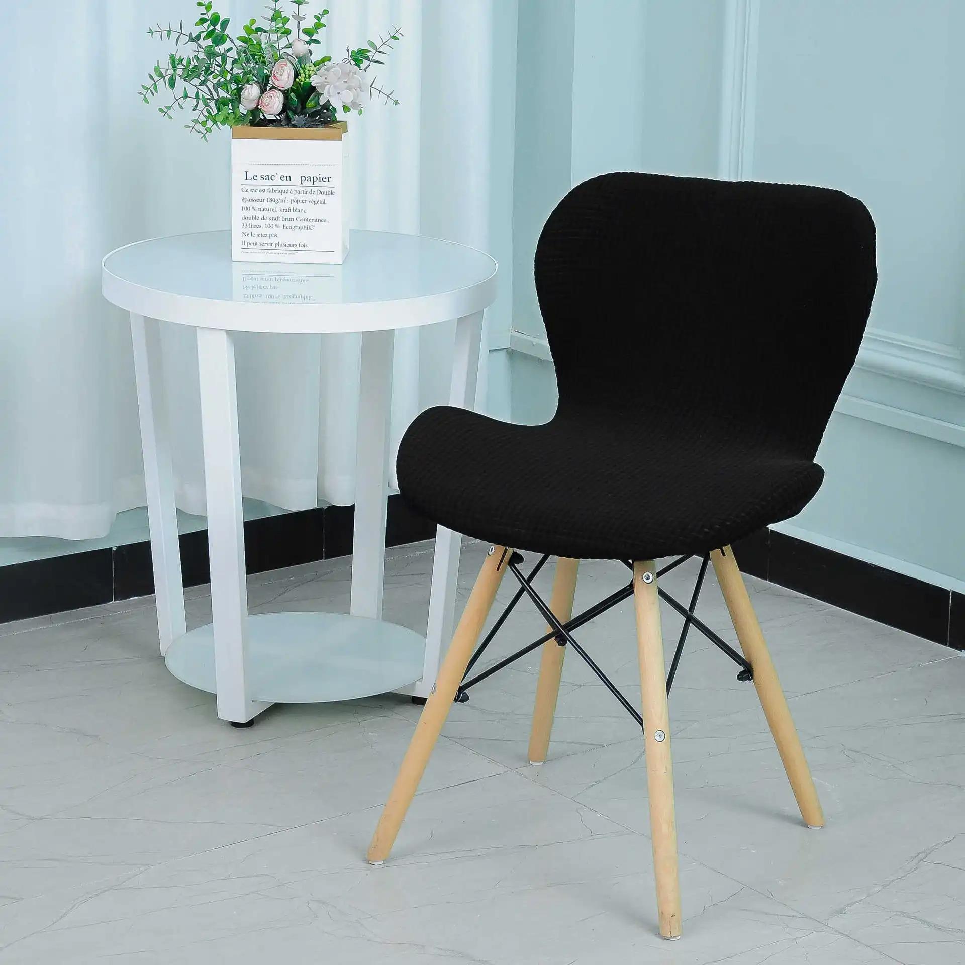

1pc Jacquard Corn Grain Chair Cover Stretchable Knitted Jacquard Chair Slipcover Universal Elastic Butterfly Chair Cover 1pc чёрный