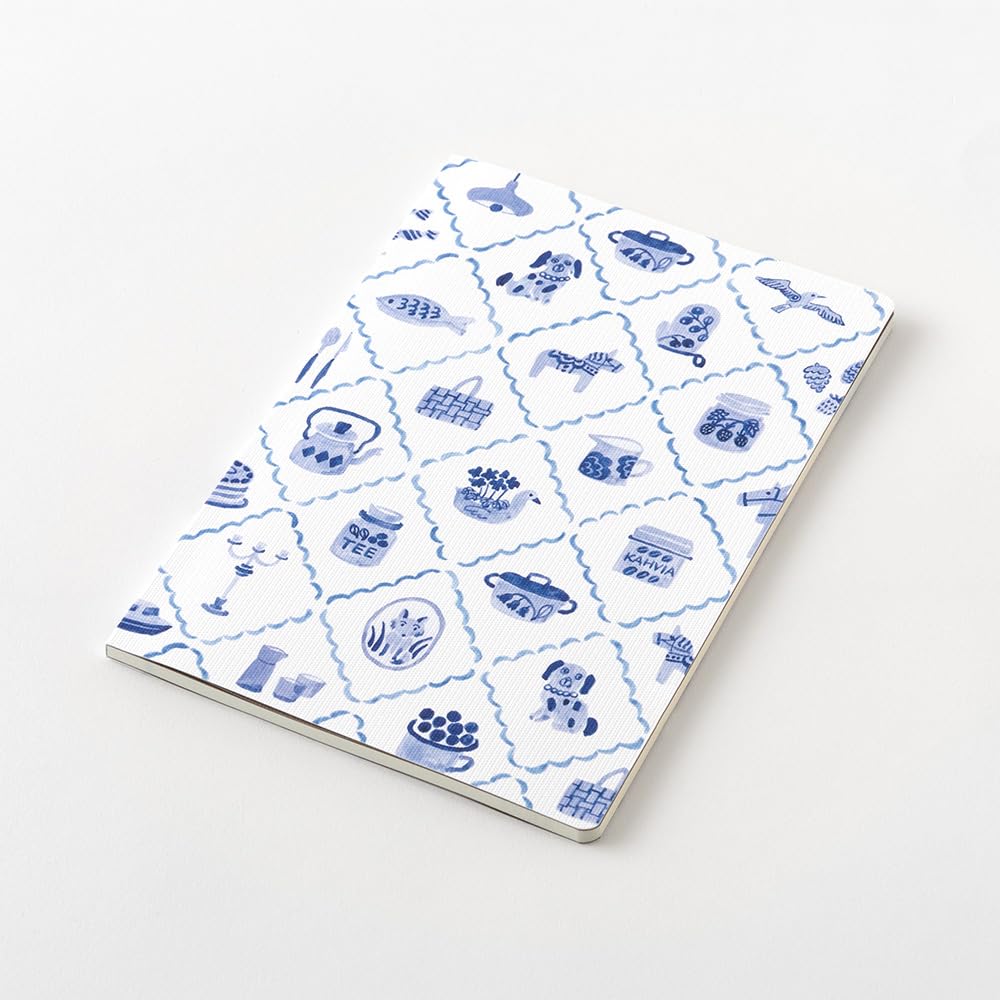 Midori Notebook Yurulog B6 Blue Nordic Pattern 15365006