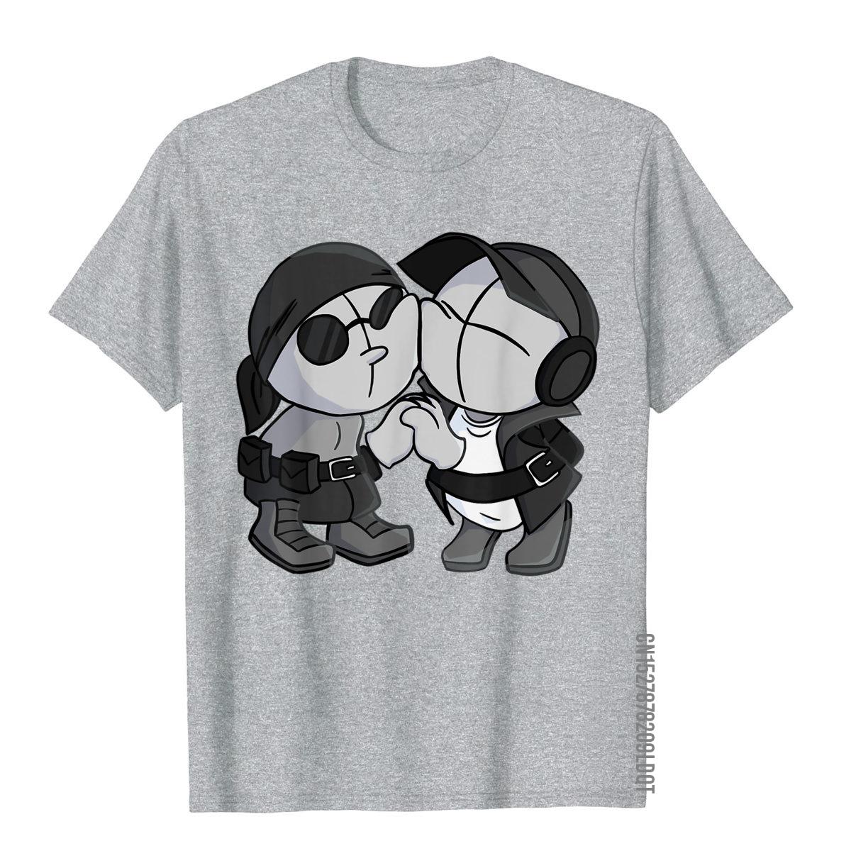 

MadnessCombat Deimos And Sanford Funny TShirt Cotton England Style Tops Shirts Hot Sale Mens T Shirt 4XL