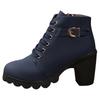 Women's Shoes Chunky High Heels Boots Leather Boots Fashionable Chunky Heels Women's Boots Breathable Boots for Women Leather