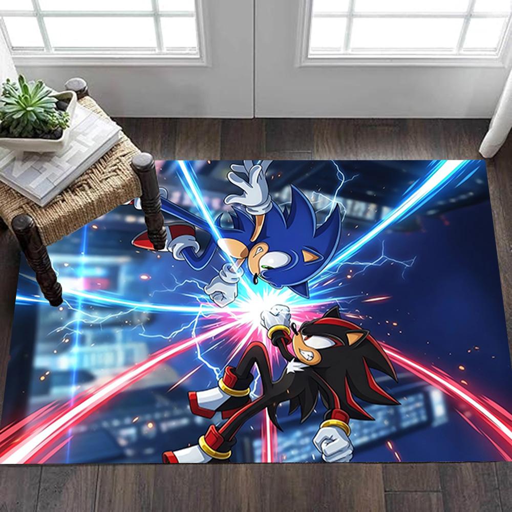 Sonic & Shadow: Speed Clash Decoration,Carpet,Living Room,Bedroom, Non-slip,Square rug