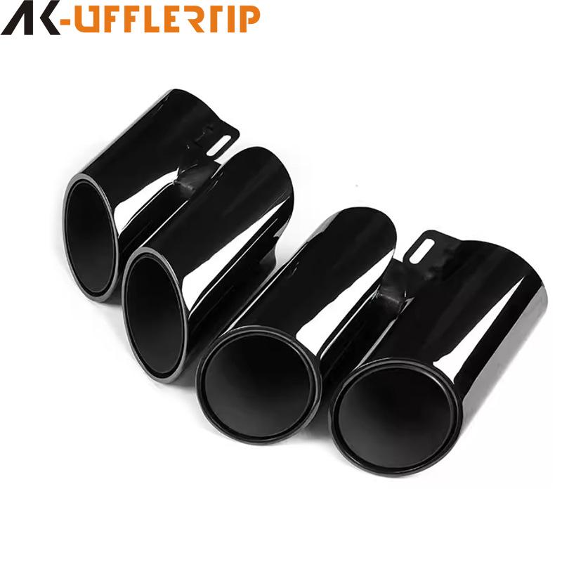 Compatible with Porsche Panamera 971 GTS Four-Outlet Tailpipe, Three-Layer Black Exhaust