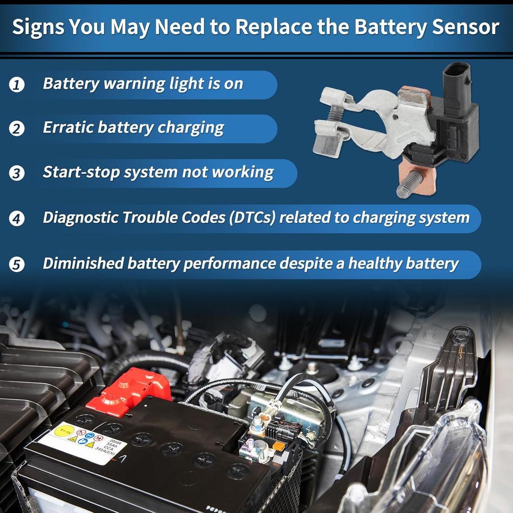 No.13545954 Battery Sensor for Chevrolet Malibu 1.5 2018-2025 for Cadillac XT6 2.0 3.6 2020-2025 for Buick Envision 2.0 2.5 2019-2020 Battery Monitor