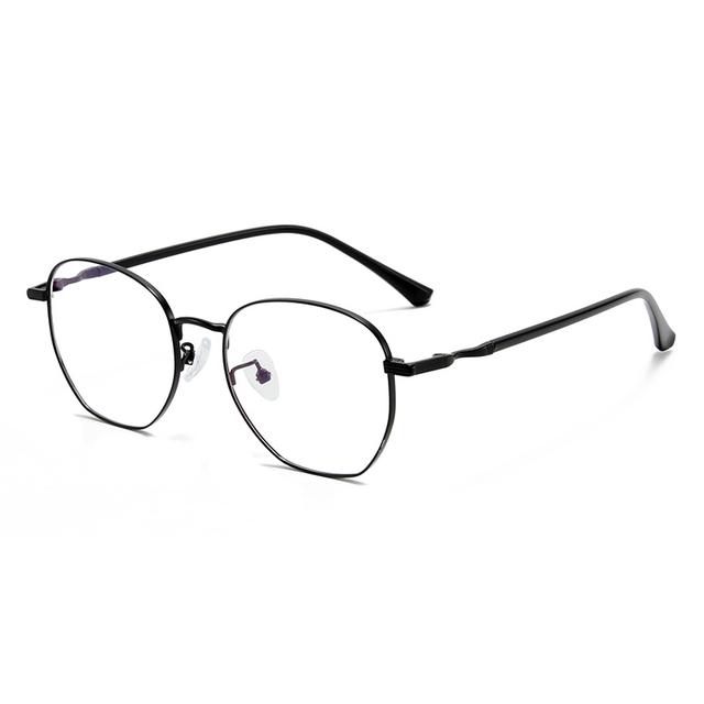 1 .56 Asphärische Korrekturgläser Polygon Maßgeschneiderte Kurzsichtigkeitsbrillen Metall Damen Herren Optische Brillen 0 -0 ,5 -0 ,75 bis -6