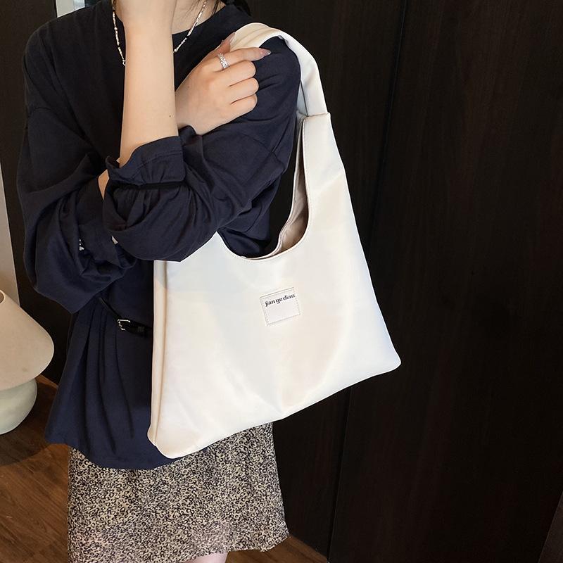 Bolso Grande de Axila para Mujer Nuevo Bolso Tote de Moda Casual de Gran Capacidad Bolso de Hombro blanco