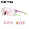 Kapvoe Modische Sonnenbrille für Herren Photochrome Laufbrille Leichte Fahrradbrille Bike Damen UV400 Wanderbrille
