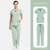 Clinical Workwear Medical Nurse Uniform Scrubs Top Short Sleeve Doctor Clothes Solid Color Medical Scrub Blouse Vneck Workwear