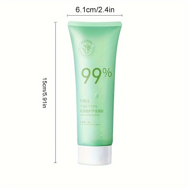 99% Aloe Vera Gel 100g Hydrating Face & Body Moisturizing Cream, Low-Allergenic Body Gel for Men and Women
