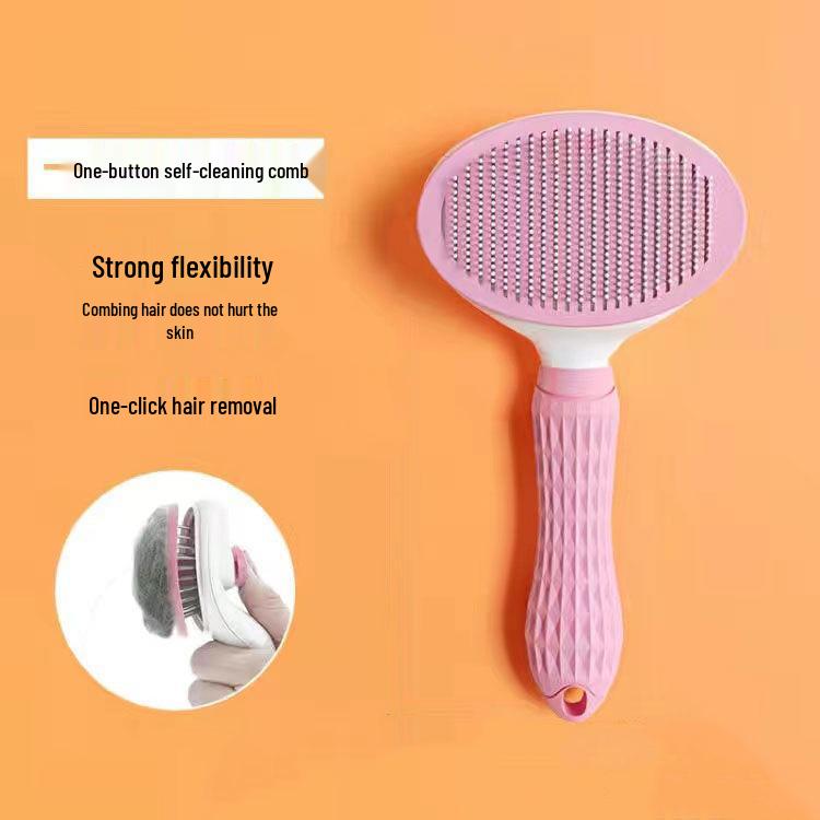 Pet Grooming Cat & Dog Comb: Automated Hair Removal & Styling Brush
