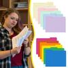 6PCS/Set PP A4 File Folder Colored Multifunctional Manila Folder with Category Index Stickers Archive File Organizer Students