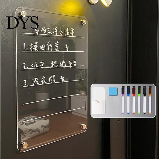 Magnetic Reminder Board Refrigerator Calendar Fridge Transparent Reusable Acrylic Family Planner Erase Household Organizer Whiteboard Multi-functional