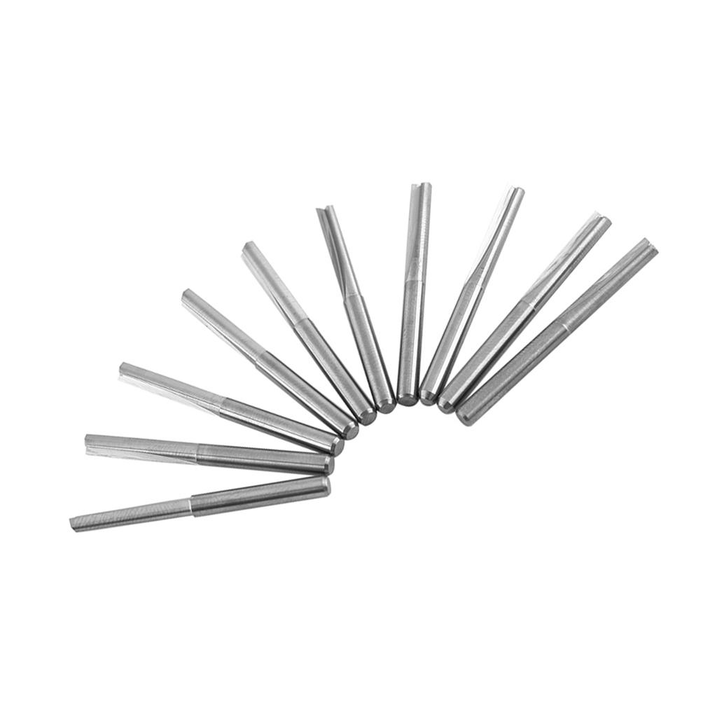 10pcs 3.175mm End Mill CNC Milling Cutter Cutting Tools Double Straight Flutes